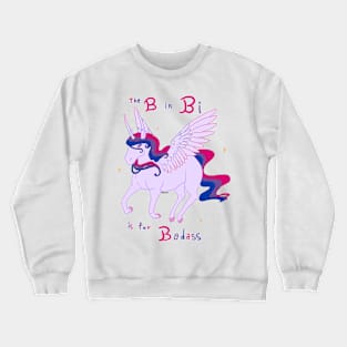 Badass Bi Alicorn Crewneck Sweatshirt